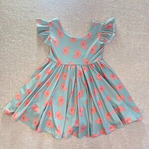Dot Dot Smile Blue Dress with Pink Ghost Details Size 12-24M